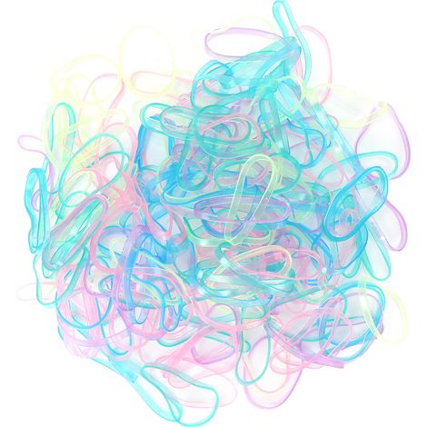 Élastiques à cheveux multicolores en plastique mini pour bébés et filles - Accessoires de coiffure pour enfants (1/5)