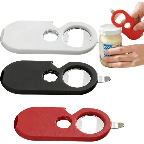 Ouvre-bouteille aimanté Manuel Ergonomique En Acier Inoxydable Aimant Ouvre-Bouteille Pour Réfrigérateur Pour Camping, Pique-Nique, Barbecue, Réunions Familiales Et Les Soirées Entre (1/5)