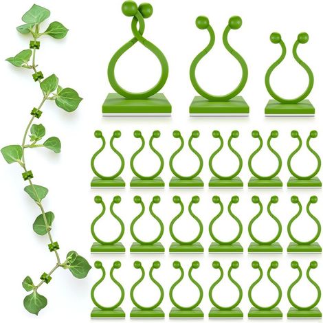 Clips muraux pour plantes grimpantes (110 pièces) - Support pour plantes pothos, disponibles en grandes, moyennes et petites tailles