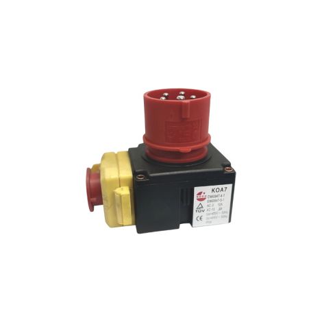 KEDU KOA7 Schalter-Stecker Kombination 400V 12A 50Hz mit Not-Aus Funktion und Anschlusskabel (1/5)