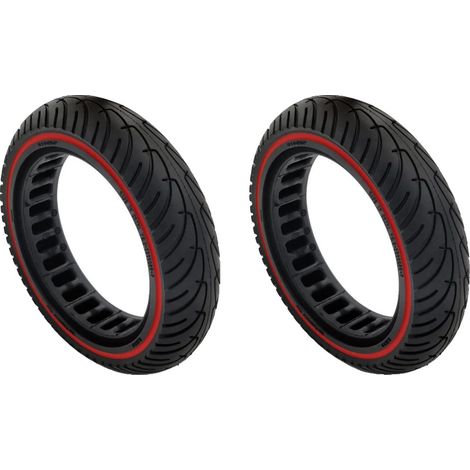 Accessoires de mobilité sur roues, caoutchouc souple, rembourrage amélioré, 2x 8.5 roues "ligne rouge" (1/2)