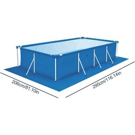 Tapis de piscine rectangulaire, tapis de sol pour piscine carrée, bâche de sol rectangulaire pour piscine, couverture de sol pliable pour piscine tubulaire, pataugeoire, spa (1/3)