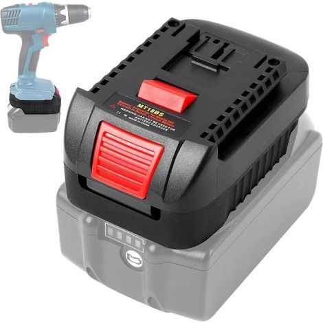 Andyou – 18V Battery Adapter for Bosch and Makita – Compatible with Li-ION Batteries – Robust Plastic – Safe to Use – MT18BS (1/5)
