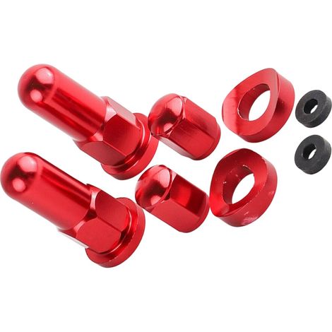 Kit di dadi di bloccaggio per cerchioni di motociclette, materiale: rosso (1/2)
