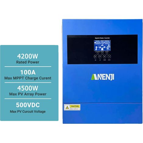 Inversor solar, salida de onda sinusoidal pura, monitorización WiFi, 4000W-24V (1/2)