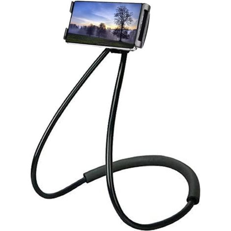 Adjustable Holder, Universal Lazy Neck Cell Phone Holder 360° Desk Phone Holder with Flexible Long Arm Multifunction Smartphone Stand (Black) (1/5)