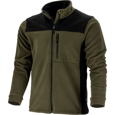 Sweat-shirt en polaire. Kaki-noir, "S", CE, lahti (1/5)