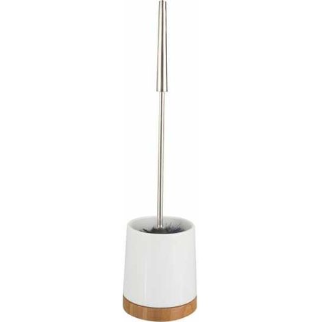 Wenko serie Bamboo spazzola WC bianca design moderno in bambù (1/3)