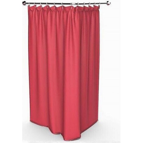 Cleafe - Tenda Doccia Antimuffa Impermeabile 180 X 200 Cm Con Anelli Bagno Rossa 69933 - (1/2)