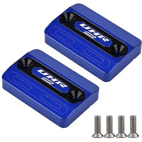 Couvercle de pompe à frein pour moto UHR150 (compatible) couvercle supérieur de pompe à huile modifié pot d'huile en alliage d'aluminium accessoires décoratifs modifiés (bleu, 1 paire) (1/5)