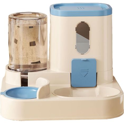 Distributeur automatique de nourriture – Distributeur de nourriture pour animaux de compagnie avec abreuvoir, design anti-fuite avec (1/5)