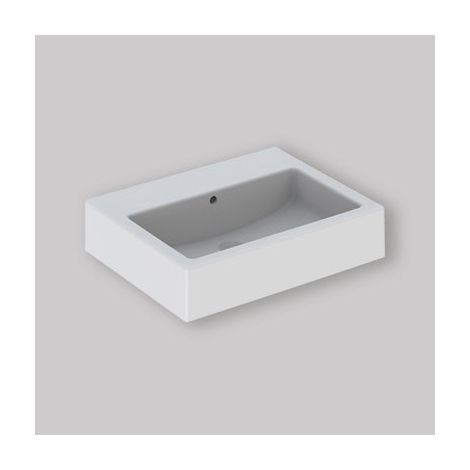 GEBERIT - CLOSER LAVABO 60 CM. CON BACINO INTERNO RETTANGOLARE IN GRES PORCELLANATO BIANCO 500.855.00.1 (1/5)