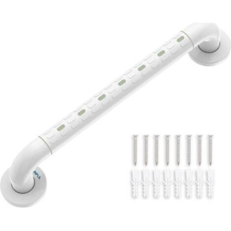 Poignée d’assistance pour WC, salle de bain et douche avec anneau lumineux intégré – 48 cm, design élégant et sécurisé (1/5)