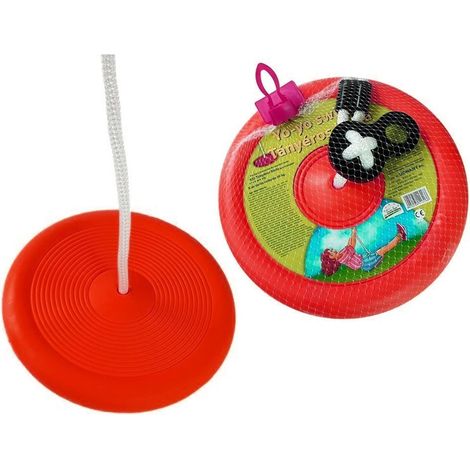Balançoire ronde à disque de jardin pour enfants rouge (1/3)