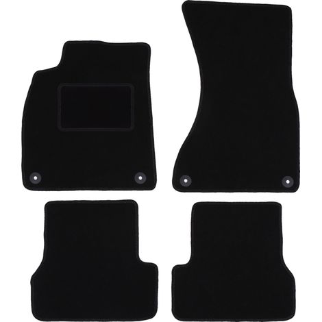 Tapis en velours noir pour Audi A6 C7 berline, break, avant (2011-2017)