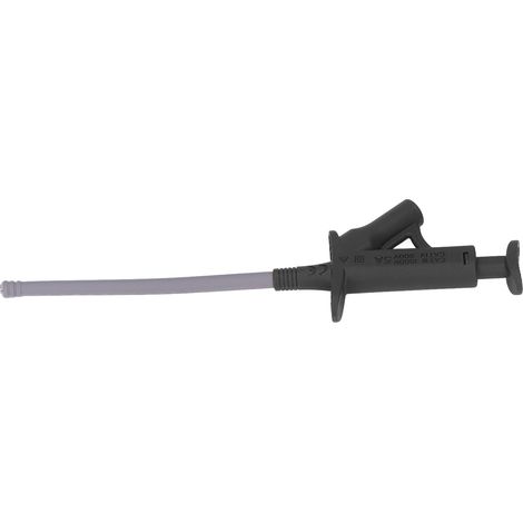 Câble de Test Multimètre avec Crochet et Connecteur Banane 4mm - Noir (1/5)