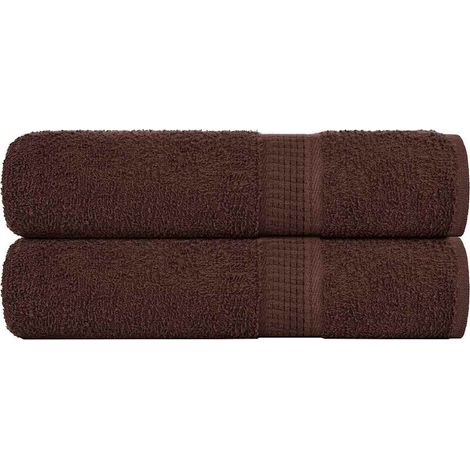 Serviettes FROGN, lot de 2, marron, 50x100 cm, 360 g/m²
