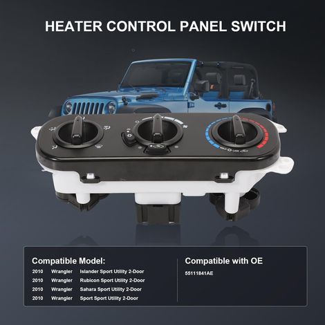 Applicable to Jeep Wrangler heating control unit module air conditioning control panel 55111841AE (1/4)