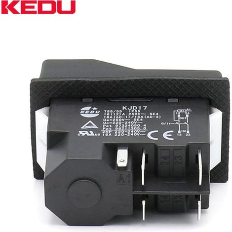 Interrupteur électromagnétique YH02 KJD17B F16-3 avec couvercle d'arrêt d'urgence, 5 broches, 16 A, 250 V, bouton de sécurité industriel, contacteur de protection d'arrêt d'urgence