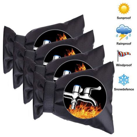 BUNTHAUS Faucet protector,Housse de Protection Robinet Extérieur,Protection Robinet Extérieur,Couverture Isotherme Thermique Anti-Gel/Neige/Pluie/Givre/Froid, pour Robinet de Jardin et Extérieur (Noir (1/5)
