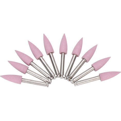 Lot de 10 fraises de polissage dentaire à basse vitesse, embouts de forage, rose 406 (1/5)