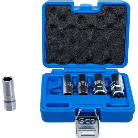 Jeu de 5 Douilles pour Bougies d'Allumage 1/2 14-21 mm - Empreinte Carré Femelle - Précision et Durabilité - D-Work