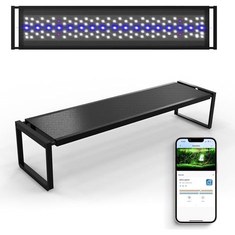 Aquarium Éclairage LED Avec Contrôle Via Application, Spectre Complet Pour Aquariums Plantés De 31-43'', Minuterie Lever/Coucher De Soleil, 60W (Light90 For 35.4-43.3 inch tank) (1/5)