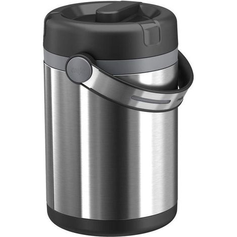 Emsa Contenant alimentaire isotherme 509245, Enjoy Mobile, 1,7 litres, avec 2 inserts alimentaires, 100% étanche à l'air, mobilité, noir/anthracite (1/7)