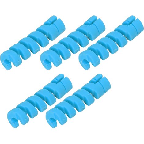 CANSUCC Lot de 5 manchons de protection en caoutchouc pour cadre de vélo, câbles de frein et dérailleurs, bleu (1/5)