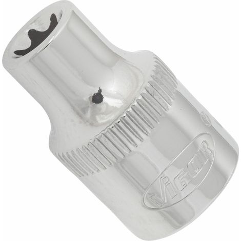 VIGOR T Steckschlüsseleinsatz, V2728N, 3/8 Zoll (10 mm) Vierkant, E Profil, SW E8 (1/3)