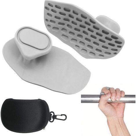 2pcs Poignées antidérapantes pour haltérophilie, Poignées Antidérapantes pour la Gym, Coussinets de Préhension pour Les Tractions, sans Doigts pour Le Cross Training, Protection des Mains (1/5)