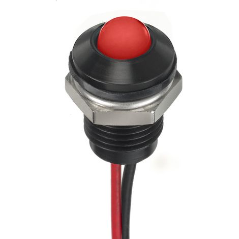 Voyant LED lumineux Rouge RS PRO, dia. 8mm, 12V c.c., IP67 ( Prix pour 1 )
