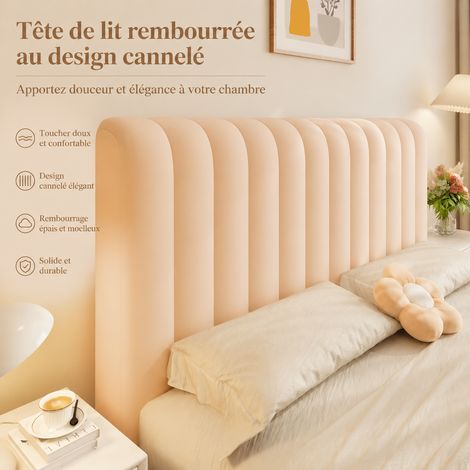 Housse de tête de lit matelassée 180 cm à rayures verticales kaki en polyester 180cm 750g réf 0578 1 kg – Livraison gratuite