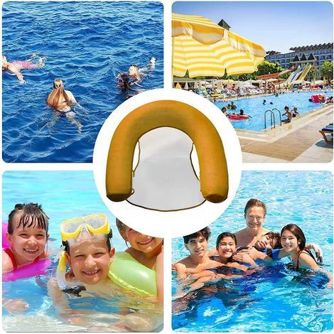Siège Gonflable Hamac pour Piscine, Flotteur Confortable Pliable pour Été et Loisirs Aquatiques (1/2)
