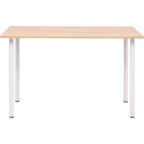 Maison Exclusive - Tavolo da Pranzo 120x60x73 cm Rovere e Bianco (1/5)