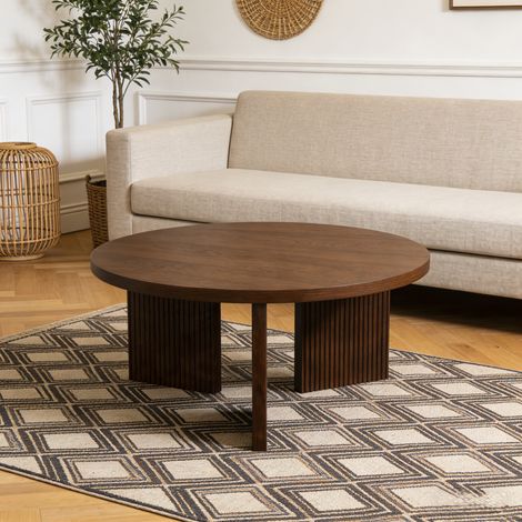 Élégante table basse ronde pour salon, table d'appoint, table de café ronde 80CM - Stylée et gain de place pour chaque pièce (1 pièce) (1/5)