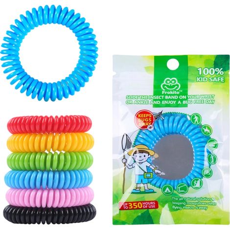 Mückenabwehrarmbänder, wasserdicht, DEET-frei, 30 Stück zufällige Farbe (1/2)