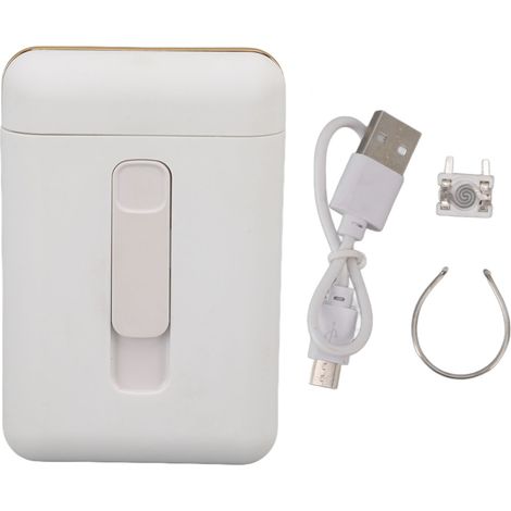 Étui rechargeable pour 20 cigarettes épaisses avec briquet électrique portable, blanc, pour hommes et femmes