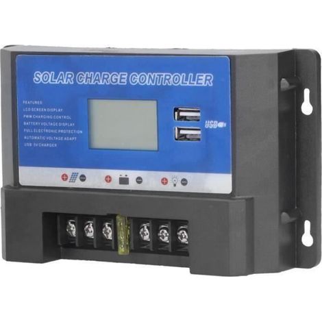 Contrleur de panneau solaire Contrleur de charge solaire cran LCD Double interface USB quincaillerie solaire - Vvikizy (1/4)