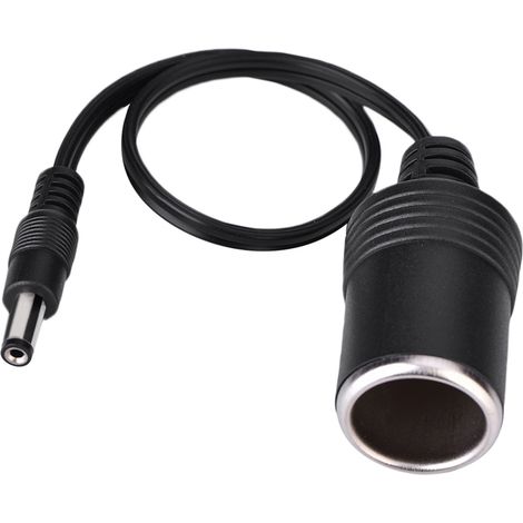 Câble d'alimentation avec prise femelle DC 5.5 x 2.1mm vers allume-cigare femelle voiture