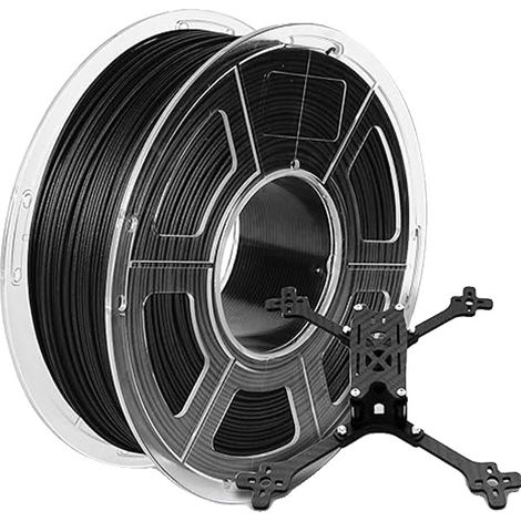 Filamento de ingeniería, refuerzo de fibra de carbono, estabilidad térmica, PA6 GF-BK-1KG (1/2)