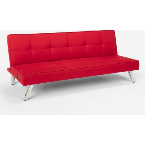 Schlafsofa aus Stoff mit USB-Anschluss und Metallbeinen Design Astralis - Rot