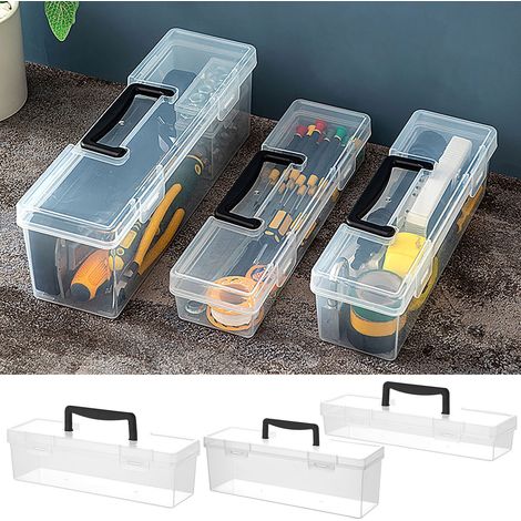 Boite De Rangement En Plastique - Transparente - Pour Vis Et Petites Pieces - Couvercle A Encliqueter - Portable - 1 Unite (1/5)