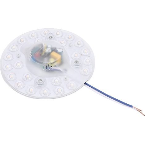 Remplacement de l'éclairage LED pour ventilateur de plafond 12,5 cm (4,9 pouces) - 3 couleurs réglables - Fixation magnétique encastrée - Modèle rond (1/4)