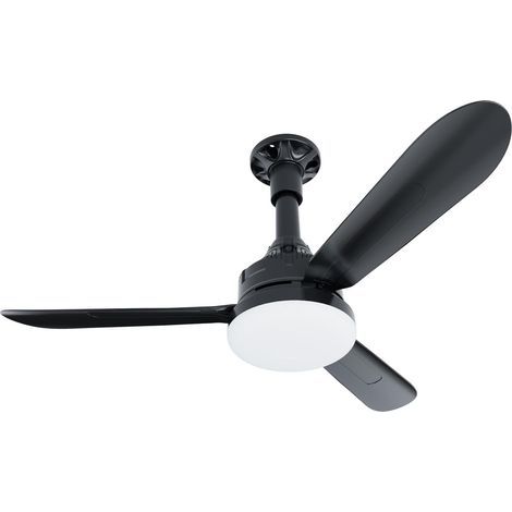 Plafonnier Ventilateur Moderne, Ventilateur de Plafond avec Lampe pour Bureau et Chambre,Noir (1/5)