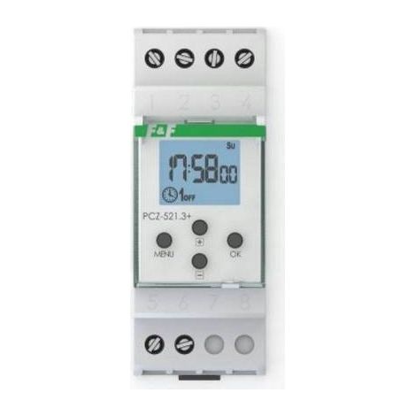 Programmierbare f&f pcz-521.4-plus Zeitschaltuhr NFC Display (1/2)