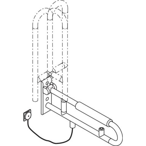 HEWI 801.50B551 95 poignée SK, rotative, mate (1/2)