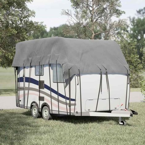 Housse de toit de caravane gris 600x300 cm tissu non tissé (1/5)