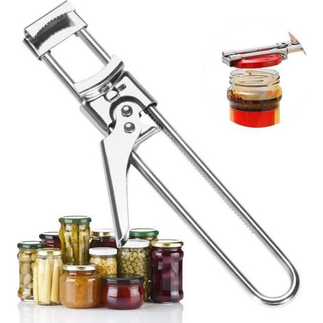 Ouvre-boîte Multifonction - Ouvre-Bouteille - Acier Inoxydable - Ajustable - Contemporain (1/4)