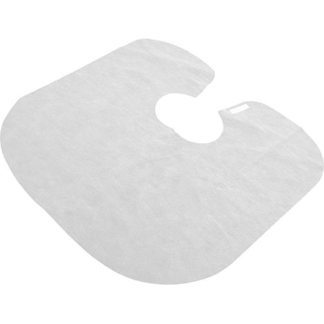 Tablier de coiffeur pour barbier, lot de 50 pièces, design simple, couleur blanche, protection contre la teinture pour la coloration et la coiffure (1/5)